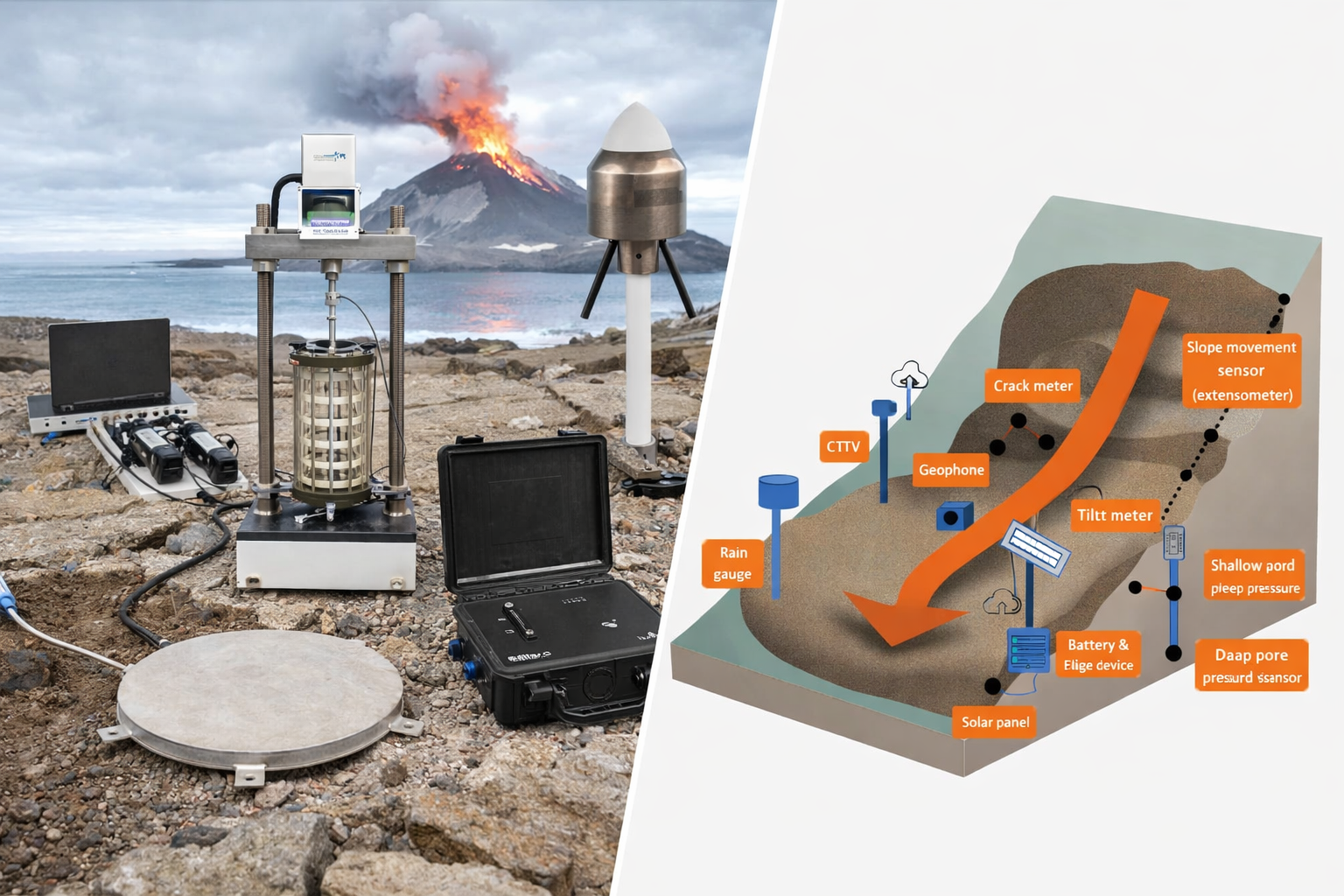 Monitoreo geológico, geotécnico, oceanográfico y volcánico con sensores especializados
